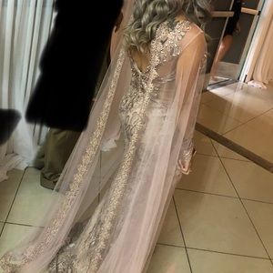 Rose gold dress worn once